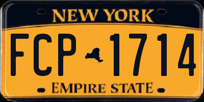 NY license plate FCP1714