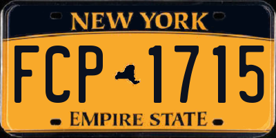 NY license plate FCP1715