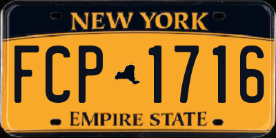 NY license plate FCP1716