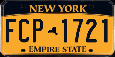 NY license plate FCP1721
