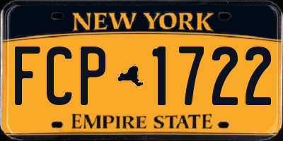 NY license plate FCP1722