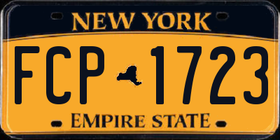 NY license plate FCP1723