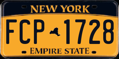 NY license plate FCP1728