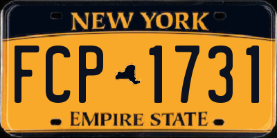 NY license plate FCP1731