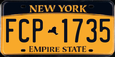 NY license plate FCP1735