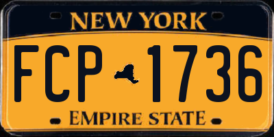 NY license plate FCP1736