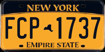 NY license plate FCP1737
