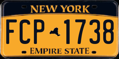 NY license plate FCP1738