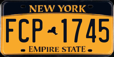NY license plate FCP1745