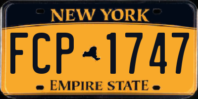 NY license plate FCP1747