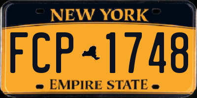 NY license plate FCP1748