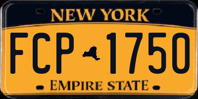 NY license plate FCP1750