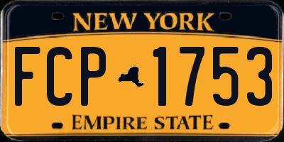 NY license plate FCP1753