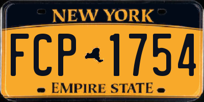 NY license plate FCP1754