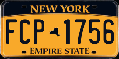 NY license plate FCP1756