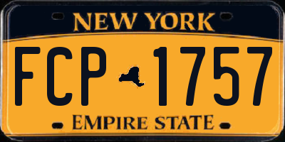 NY license plate FCP1757