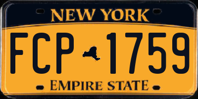 NY license plate FCP1759