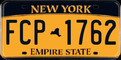 NY license plate FCP1762