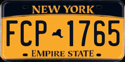 NY license plate FCP1765