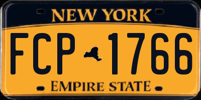 NY license plate FCP1766