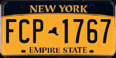 NY license plate FCP1767