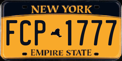 NY license plate FCP1777