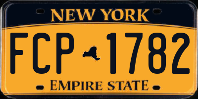NY license plate FCP1782