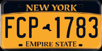 NY license plate FCP1783