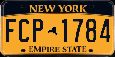 NY license plate FCP1784