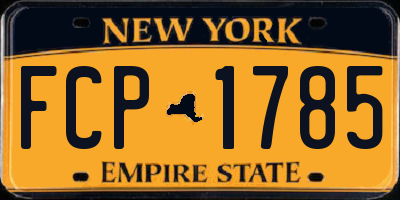 NY license plate FCP1785