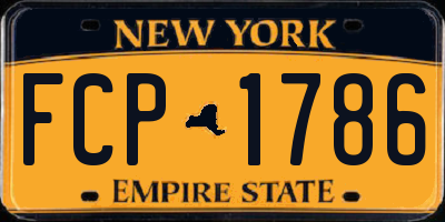 NY license plate FCP1786