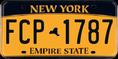 NY license plate FCP1787