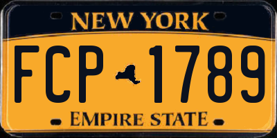 NY license plate FCP1789
