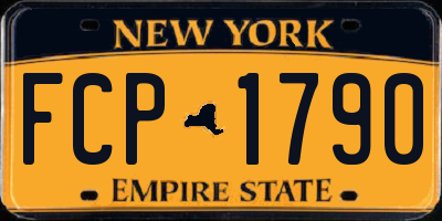 NY license plate FCP1790