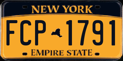 NY license plate FCP1791