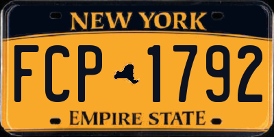 NY license plate FCP1792