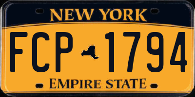 NY license plate FCP1794