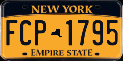 NY license plate FCP1795