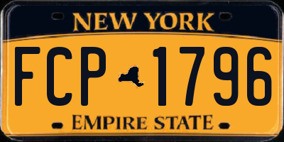 NY license plate FCP1796