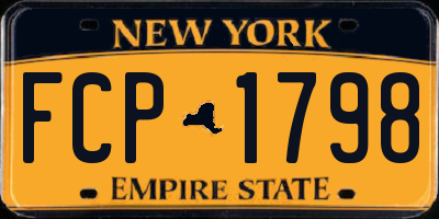 NY license plate FCP1798
