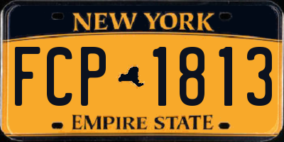 NY license plate FCP1813