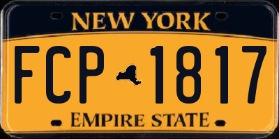NY license plate FCP1817