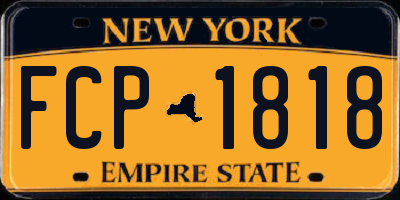 NY license plate FCP1818