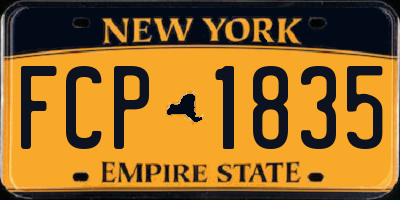 NY license plate FCP1835