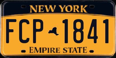 NY license plate FCP1841