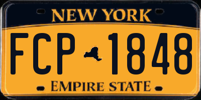 NY license plate FCP1848