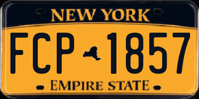 NY license plate FCP1857