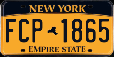 NY license plate FCP1865