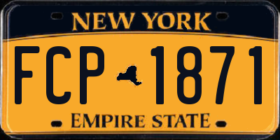 NY license plate FCP1871