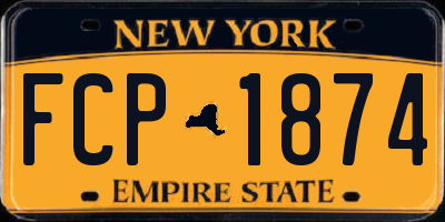 NY license plate FCP1874